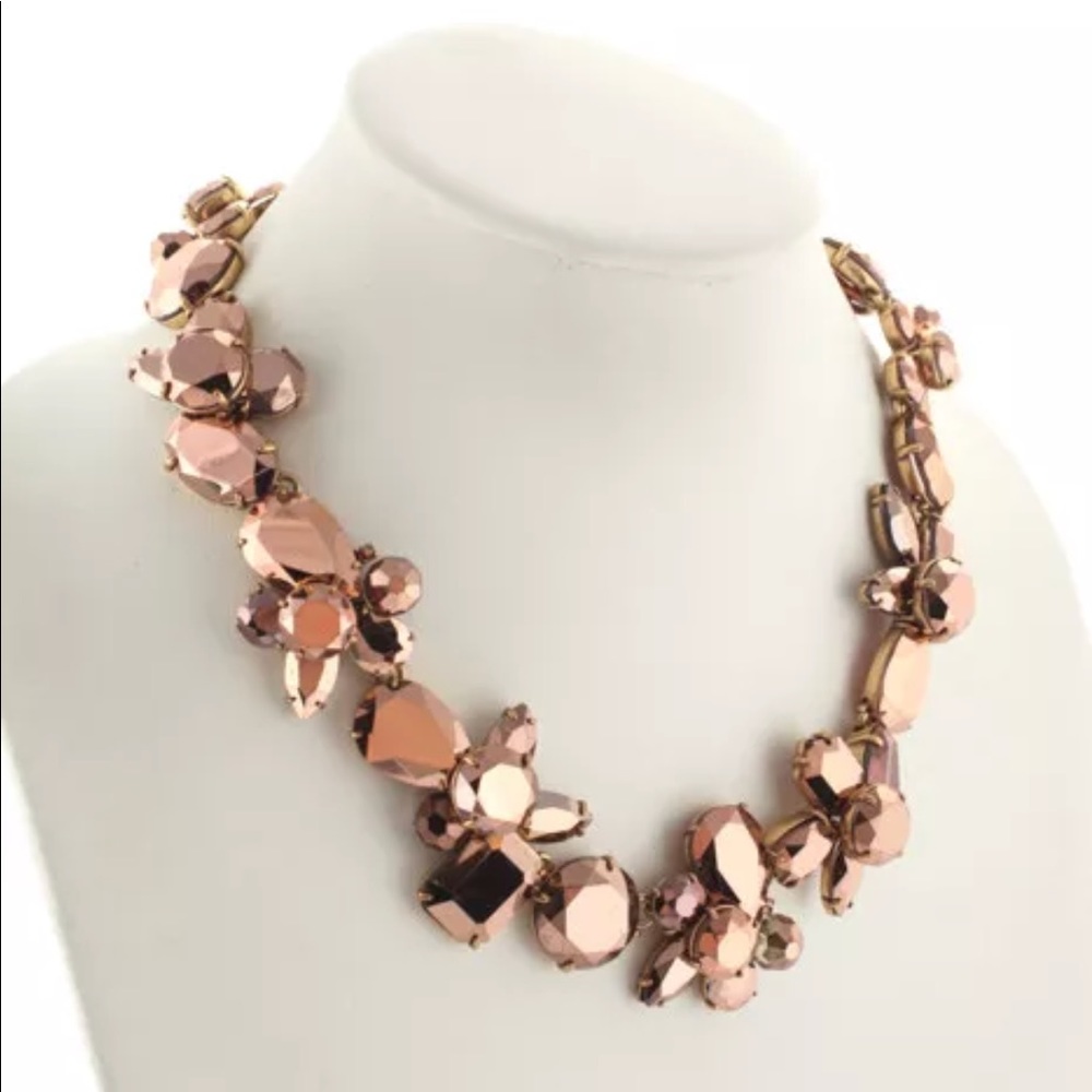 ISO: J Crew Rose Gold Crystal Cluster Necklace
